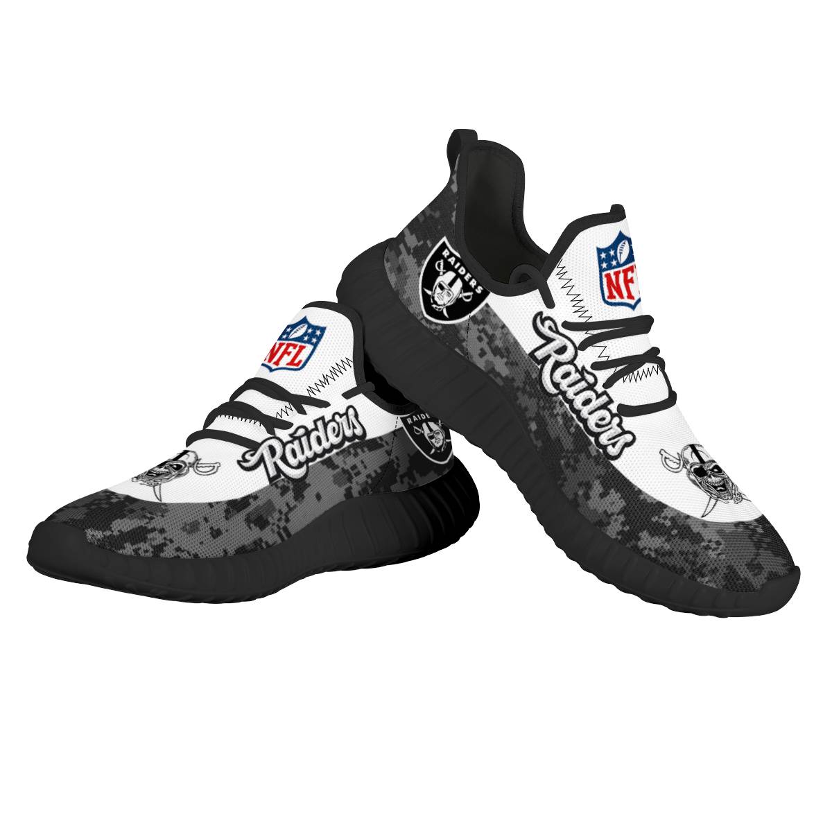 Men's Las Vegas Raiders Mesh Knit Sneakers/Shoes 001